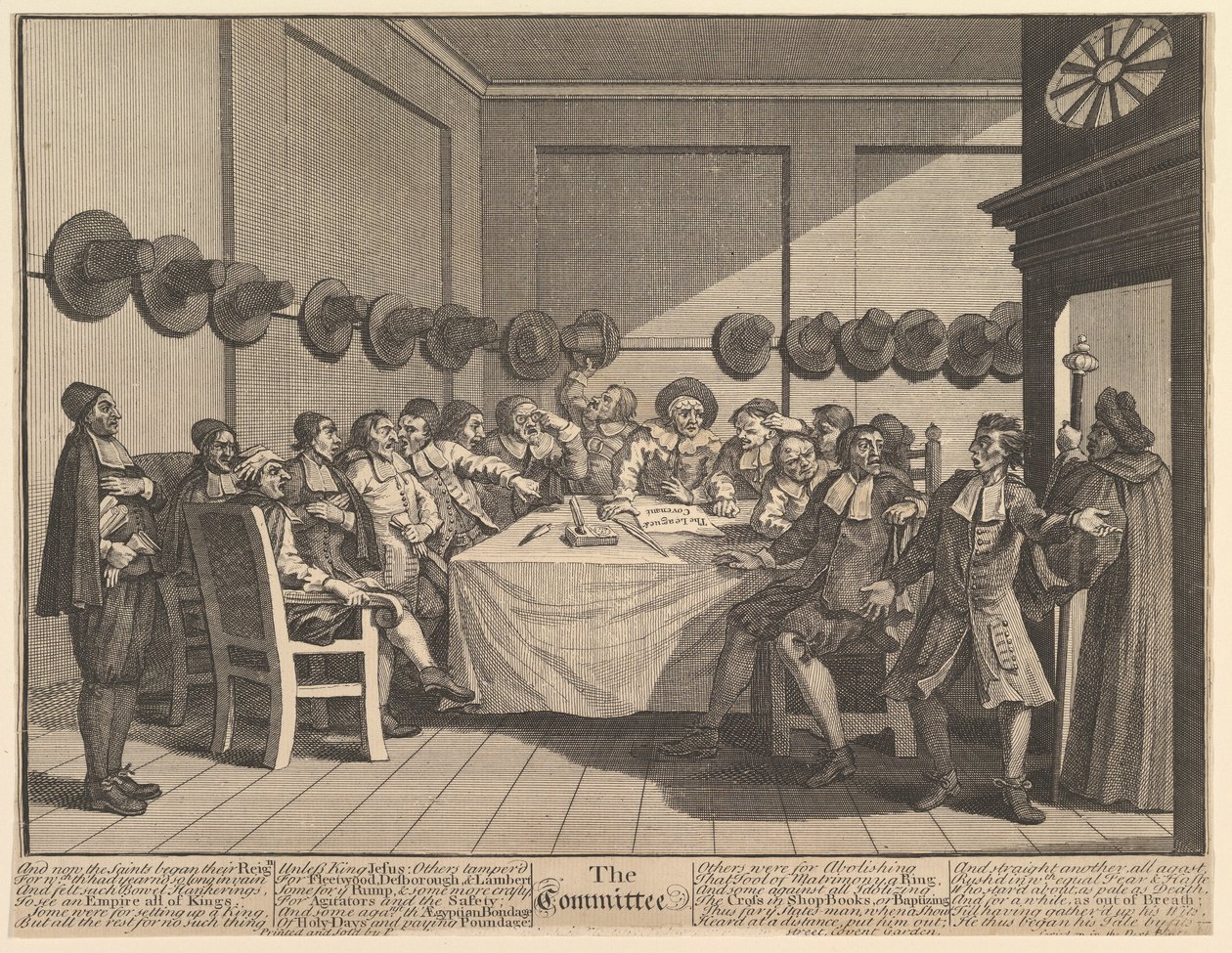 A bizottság tizenkét nagy illusztrációja Samuel Butlers Hudibras számára, 10. tábla, 1725-68. alkotó: William Hogarth