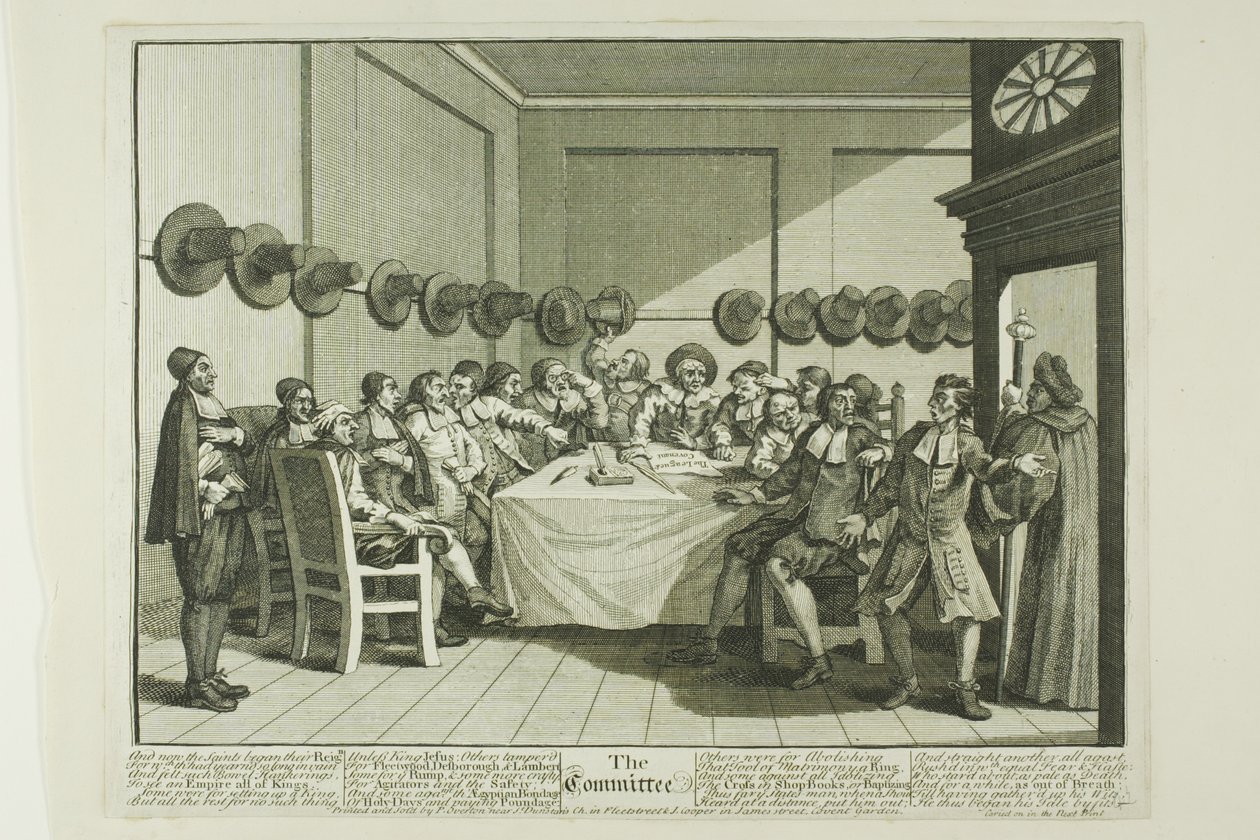 A bizottság, a Hudibras tízes táblája alkotó: William Hogarth