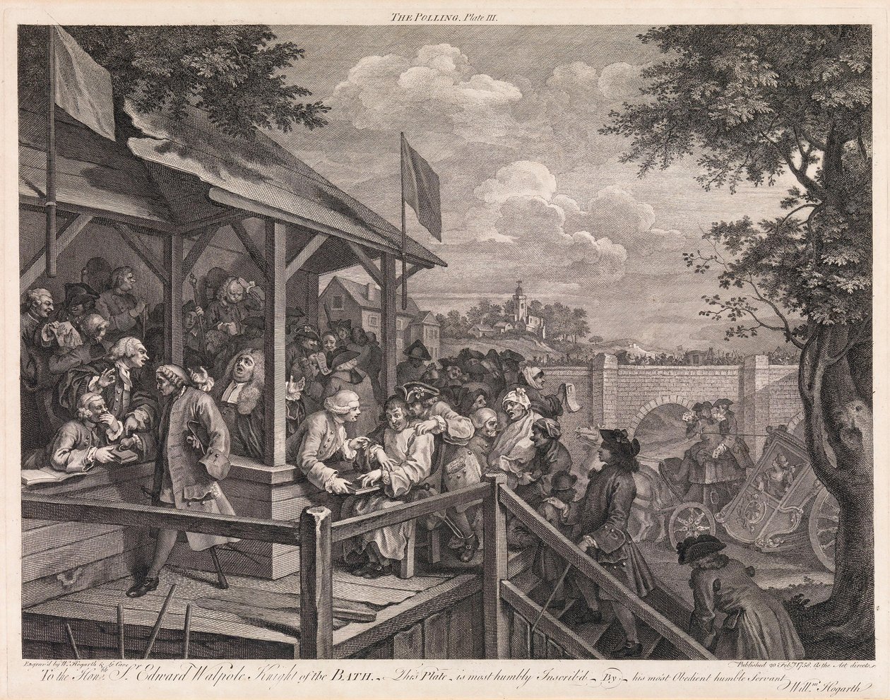 A választás, 3. tábla: „A szavazás” alkotó: William Hogarth