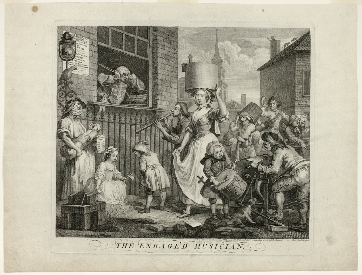 A feldühödött zenész alkotó: William Hogarth