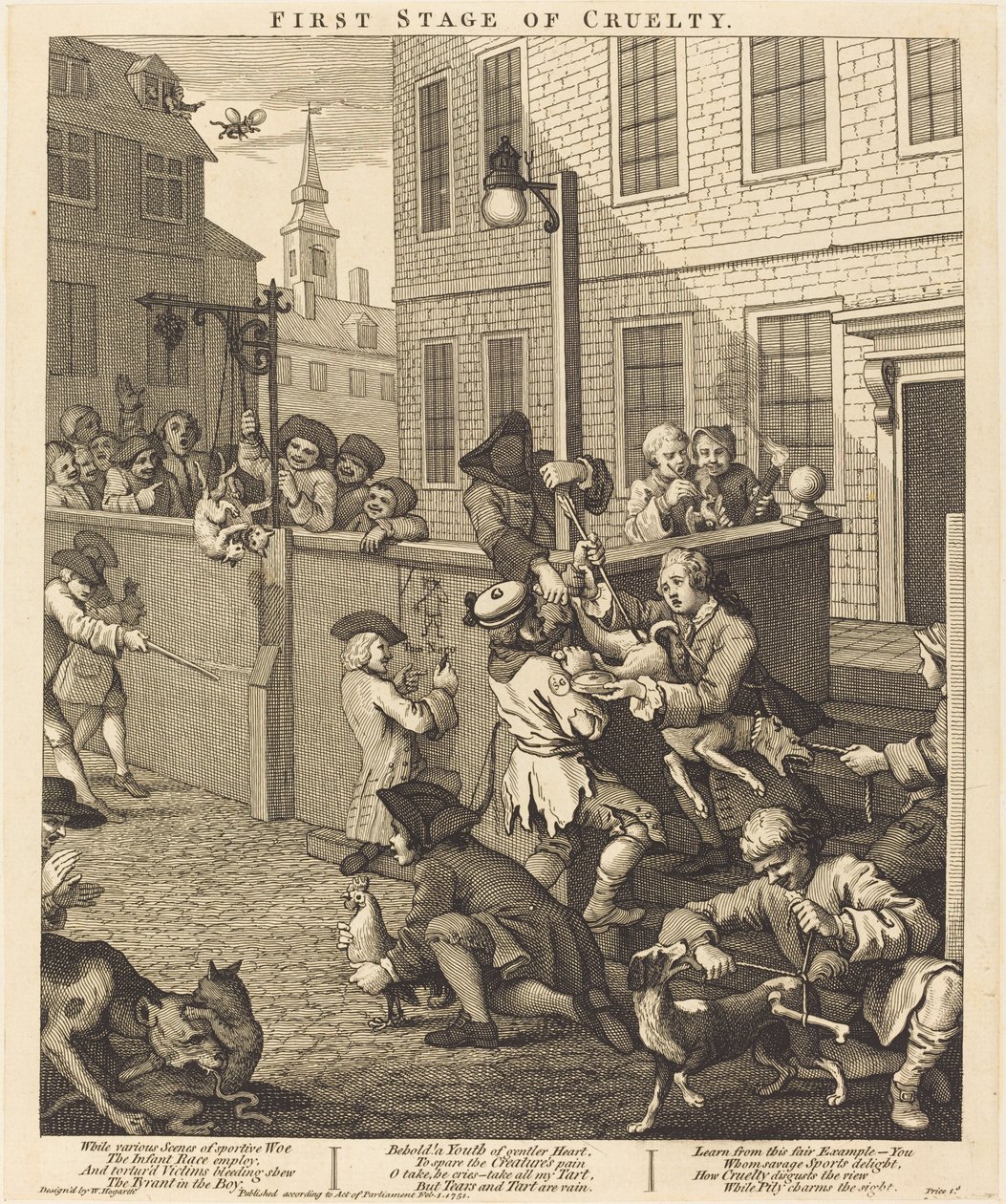A kegyetlenség első szakasza alkotó: William Hogarth