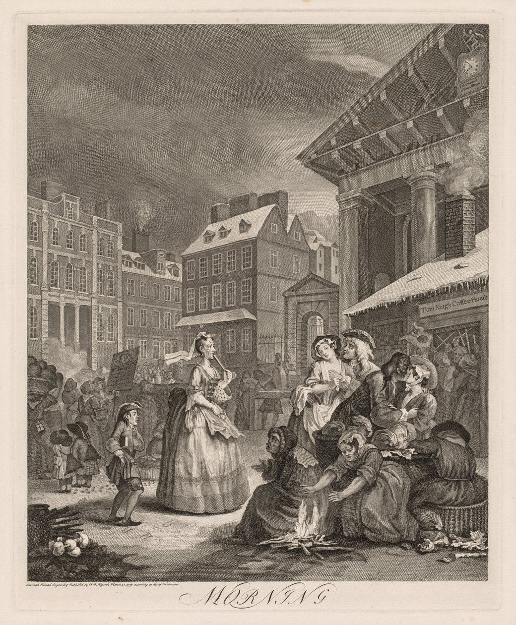 A nap négy időpontja: Reggel alkotó: William Hogarth