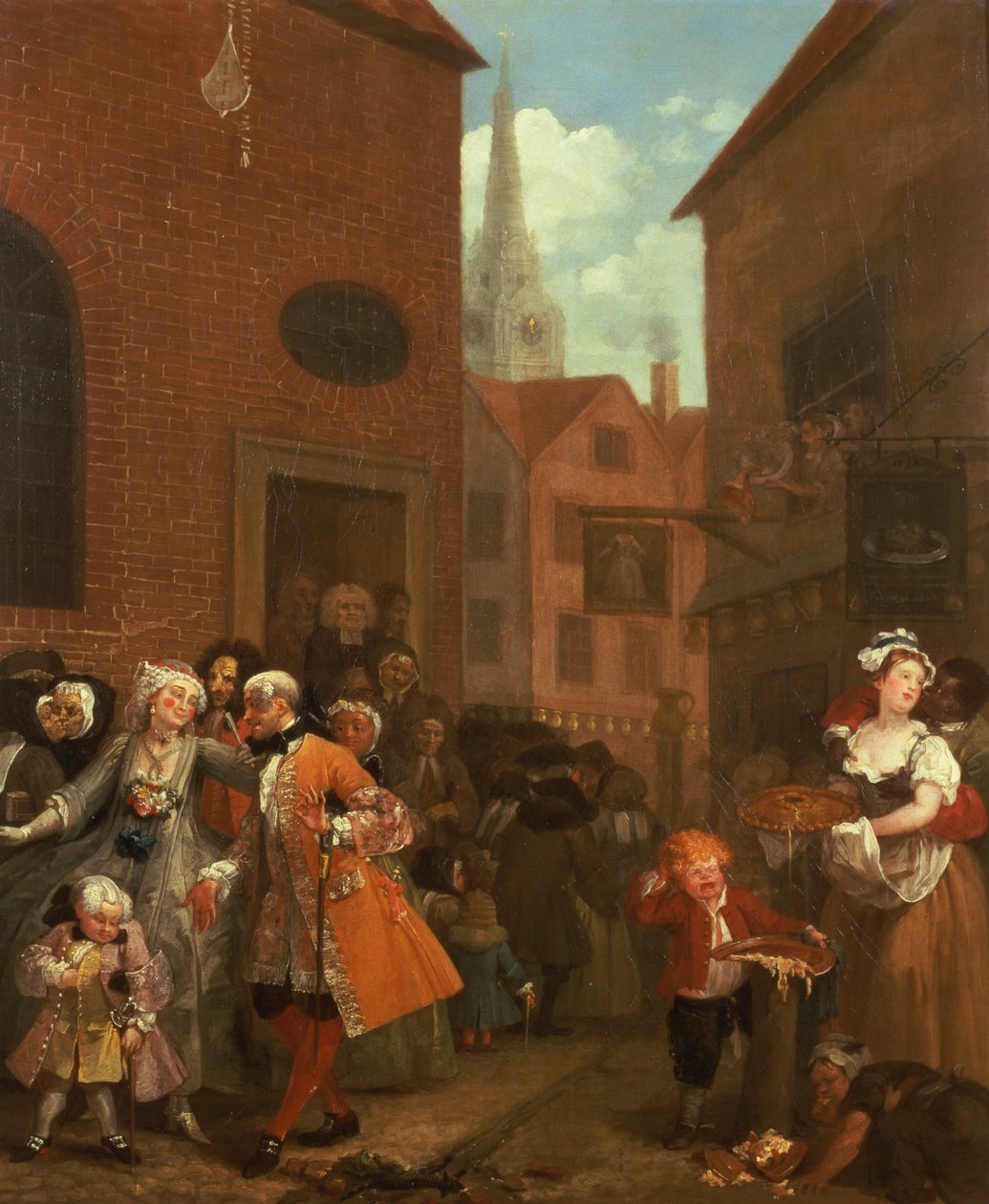 A nap négy időpontja: Dél, 1736 alkotó: William Hogarth