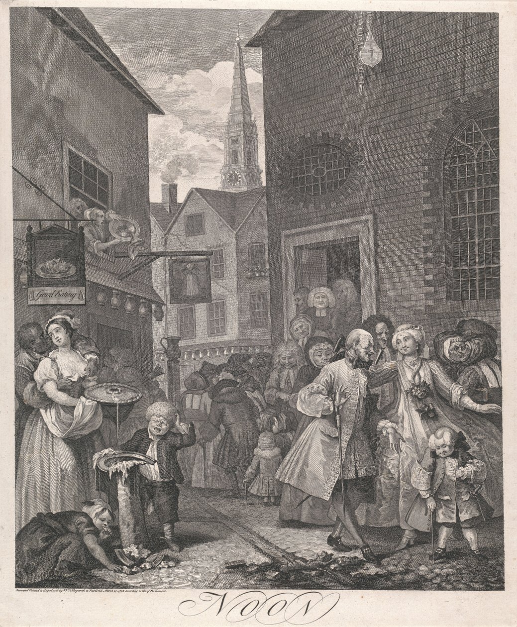 A nap négy szakasza, II. táblakép: Dél alkotó: William Hogarth