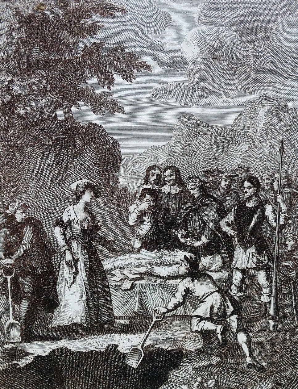 Chyrstom és Marcella temetése önmagát igazolja” William Hogarth alkotó: William Hogarth