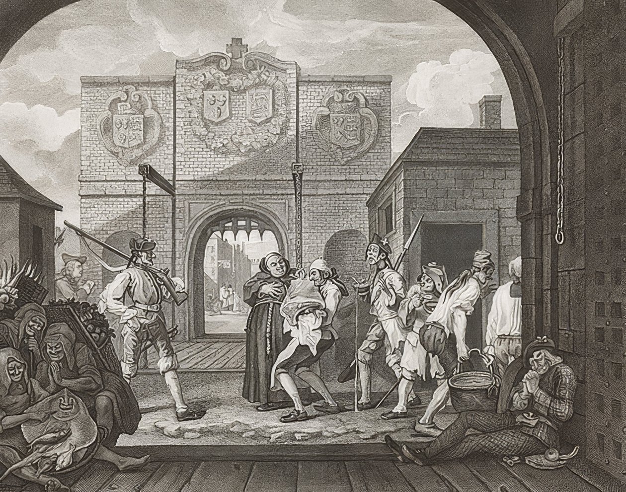 A calais-i kapu, vagy Ó, az ó-angliai marhasült, vagy ó, az ó-angliai marhasült. 1749 alkotó: William Hogarth
