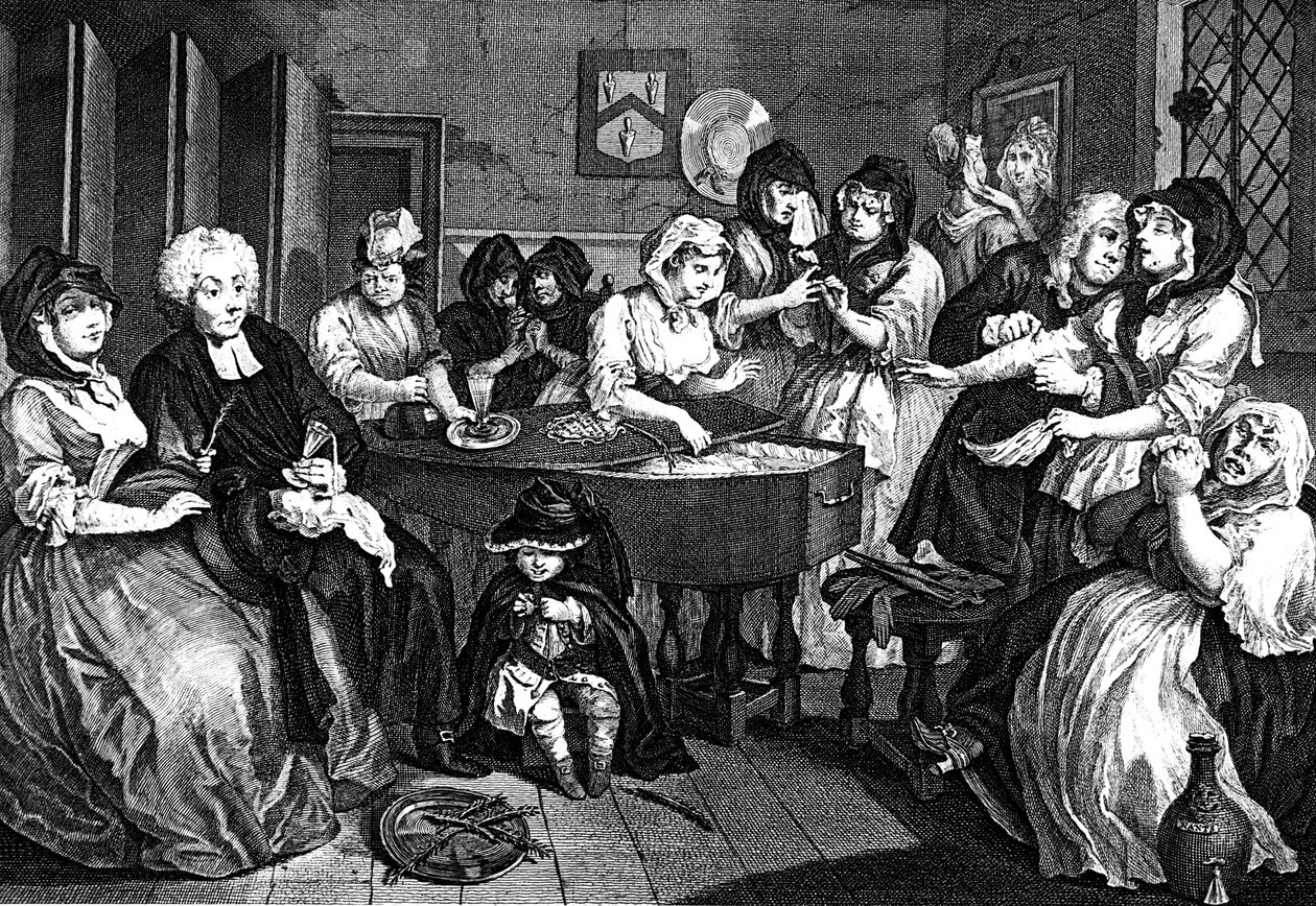 A szajhák fejlődése, 1733 alkotó: William Hogarth