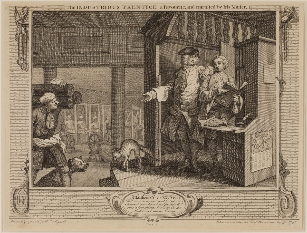 A szorgalmas „Kedvenc tanítványa, és a mestere megbízta vele alkotó: William Hogarth