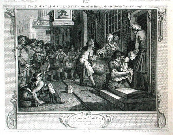 A szorgalmas „Prantice out of his time and Married to his Master