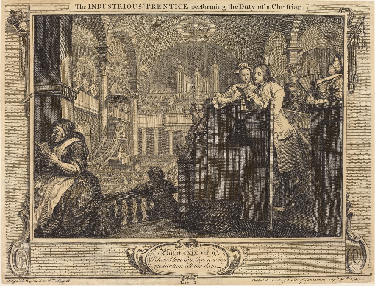 A szorgalmas pap, aki a keresztény kötelességét teljesíti alkotó: William Hogarth