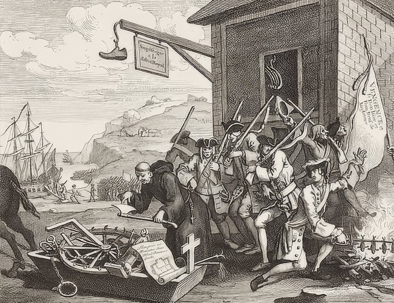 Az invázió, 1. tábla: Franciaország / Die Invasion, Blatt 1: Franciaország. 1756 alkotó: William Hogarth