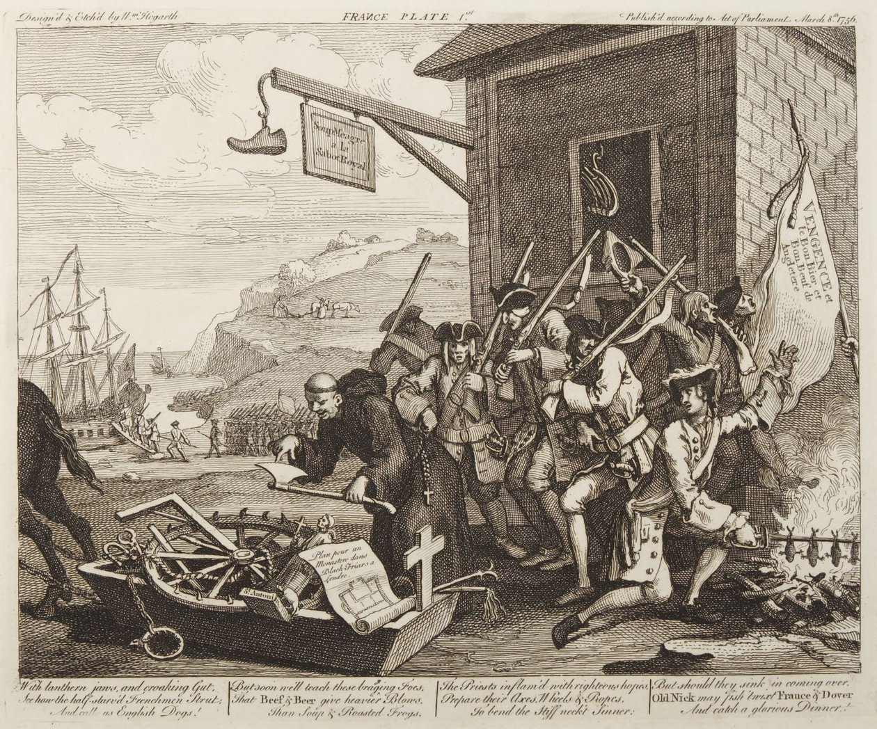 A megszállás, 1. táblázat: Franciaország alkotó: William Hogarth