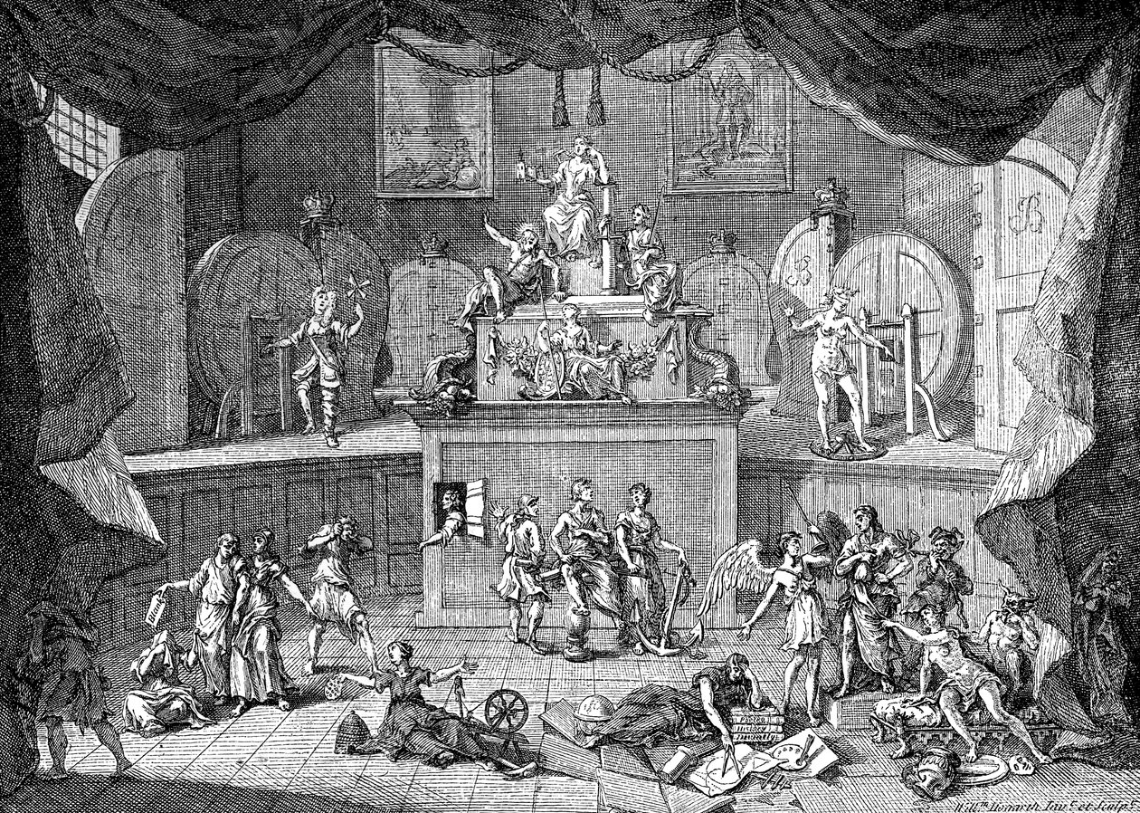 A lottó, 1721. alkotó: William Hogarth