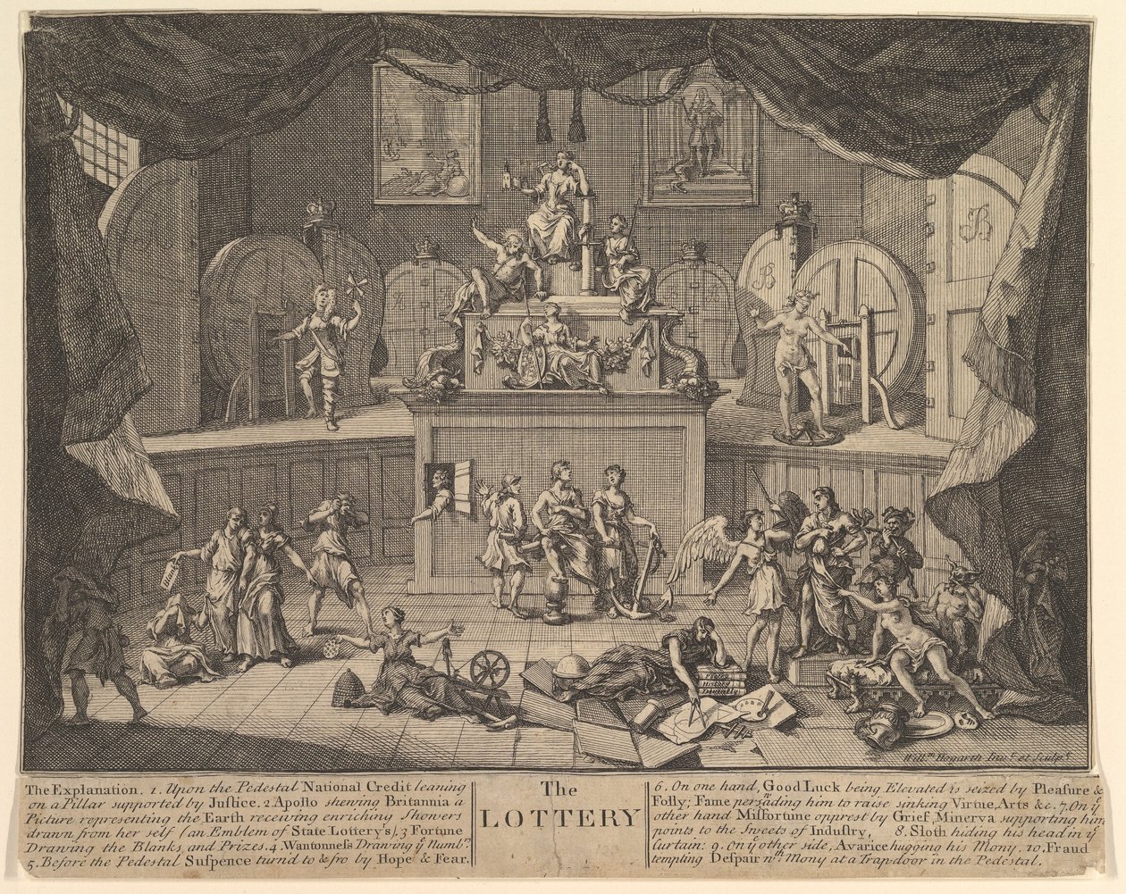A lottó 1724 után. alkotó: William Hogarth