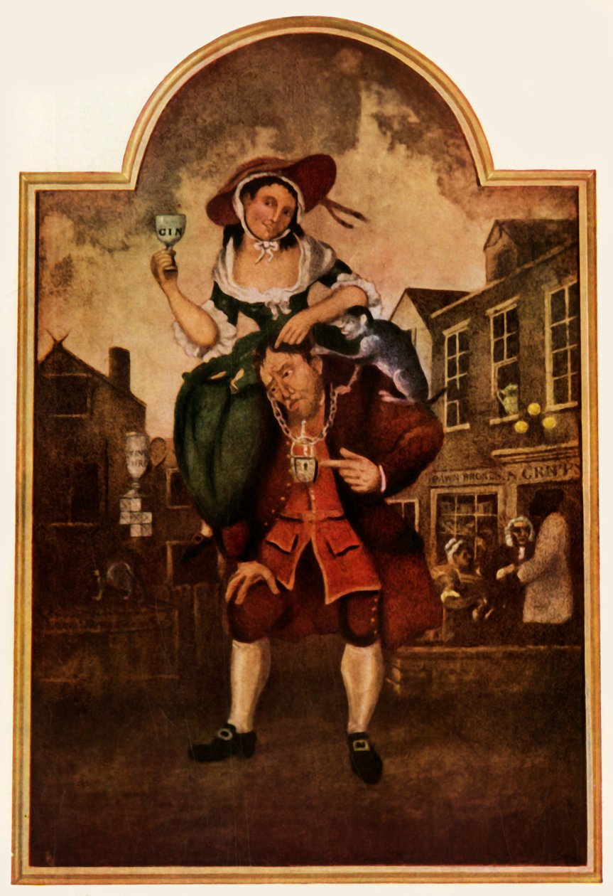 „Az ember a huncutság terhével”, 18. század, 1943. alkotó: William Hogarth