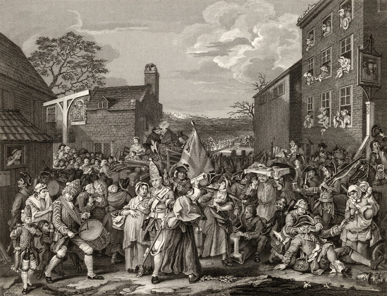 The March to Finchley, metszett T.E. Nicholson, a Hogarth műveiből, 1833-ban jelent meg alkotó: William Hogarth