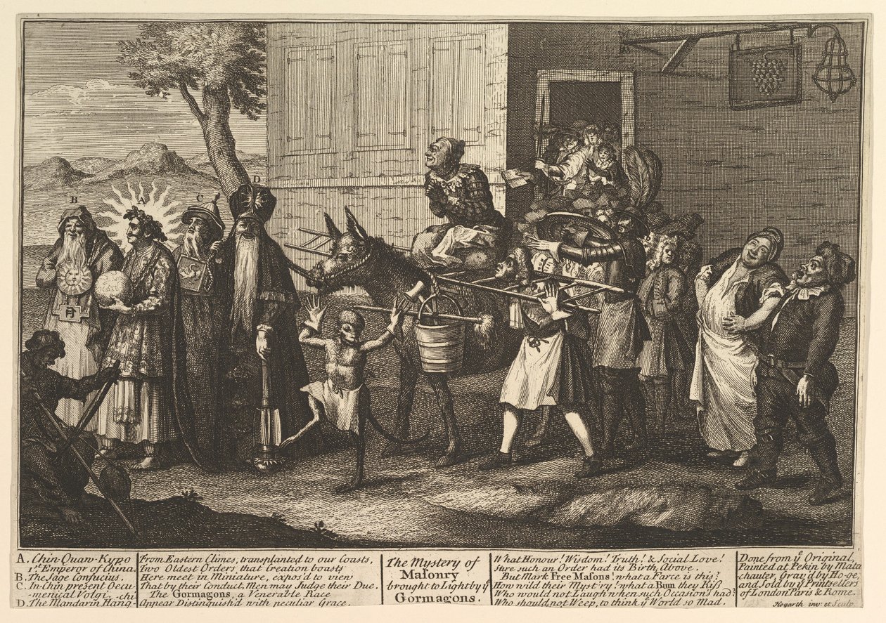 The Mystery of Masonry Brought to Day by the Go..., [elõször 1724 decemberében jelent meg] késõbbi újrakiadás. alkotó: William Hogarth
