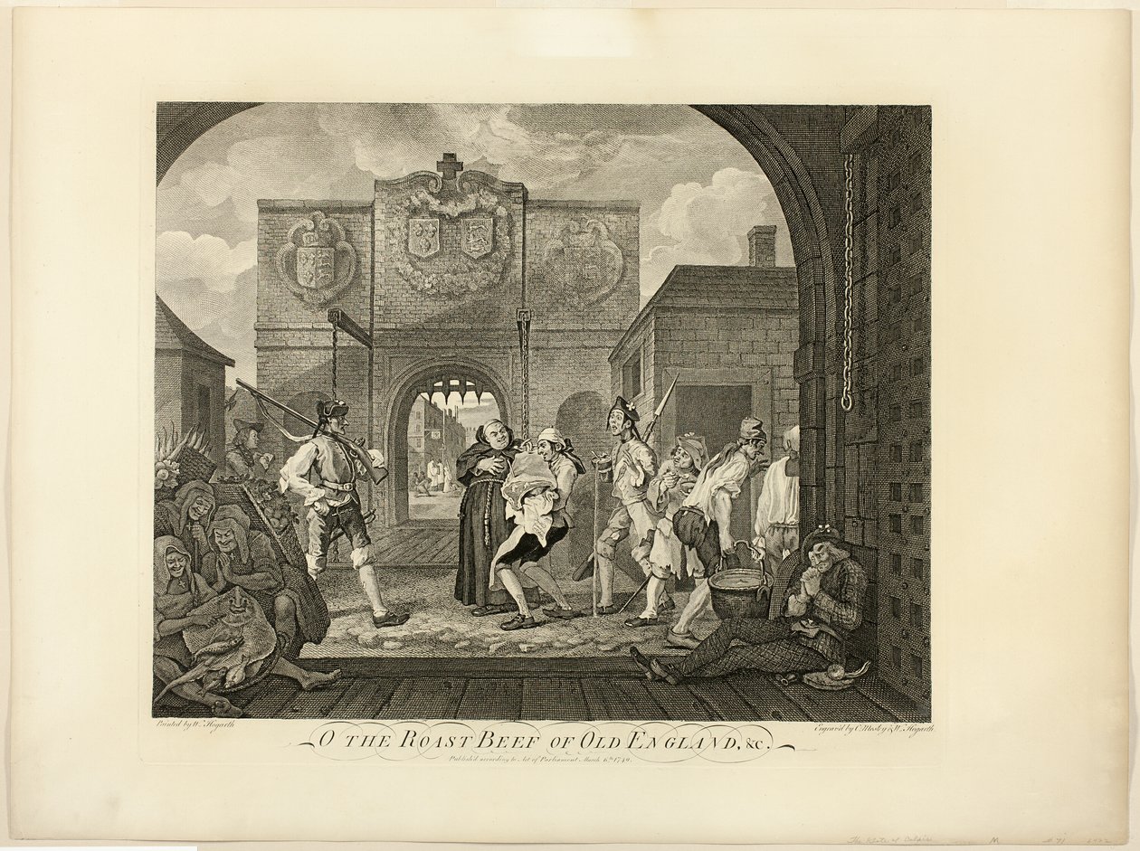 A régi angliai marhasült alkotó: William Hogarth