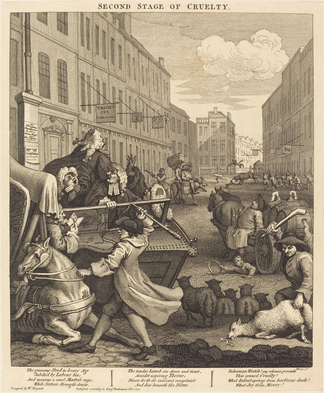 A kegyetlenség második szakasza alkotó: William Hogarth