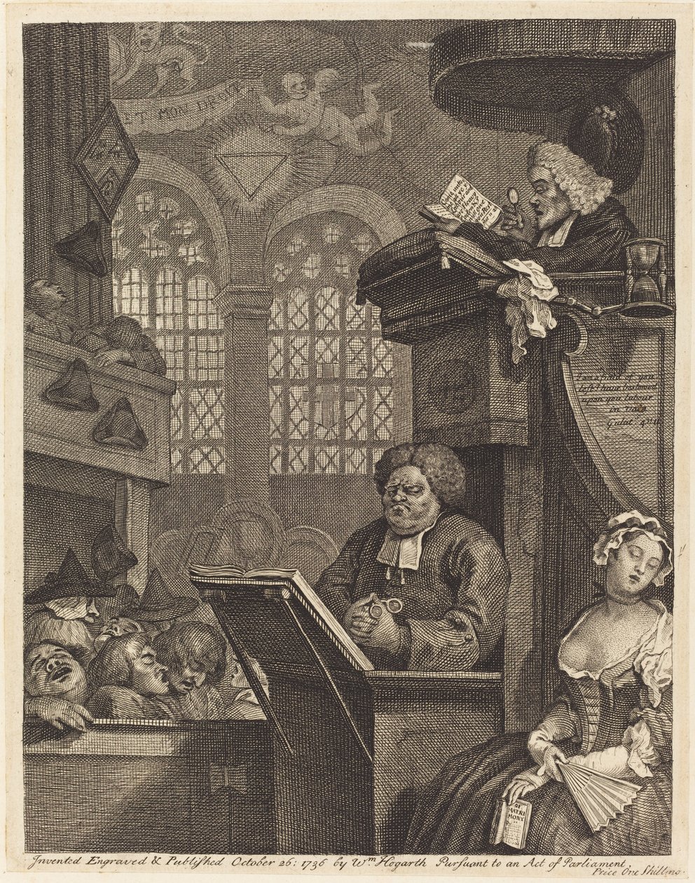 Az alvó gyülekezet alkotó: William Hogarth