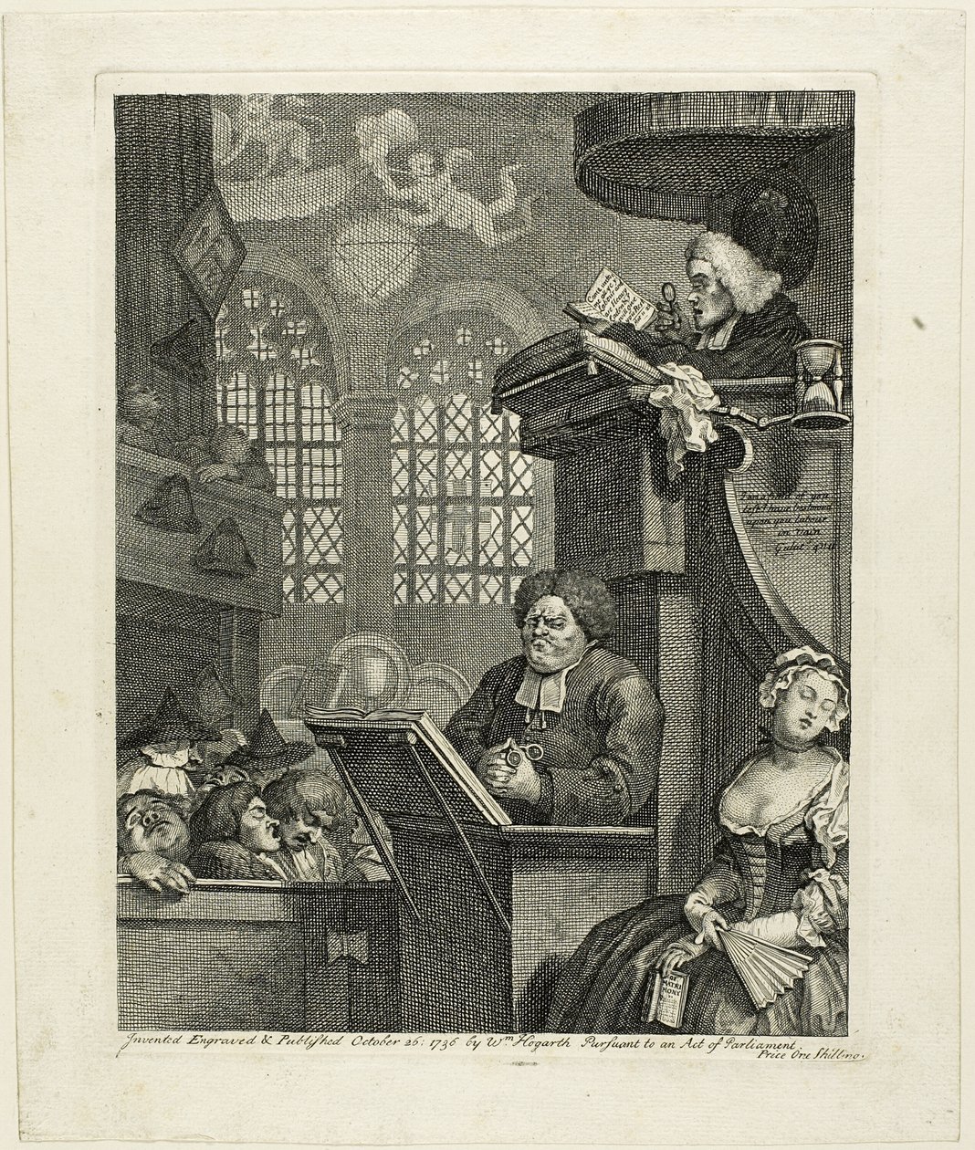 Az alvó gyülekezet alkotó: William Hogarth