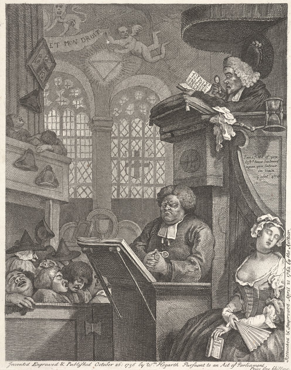 Az alvó gyülekezet alkotó: William Hogarth