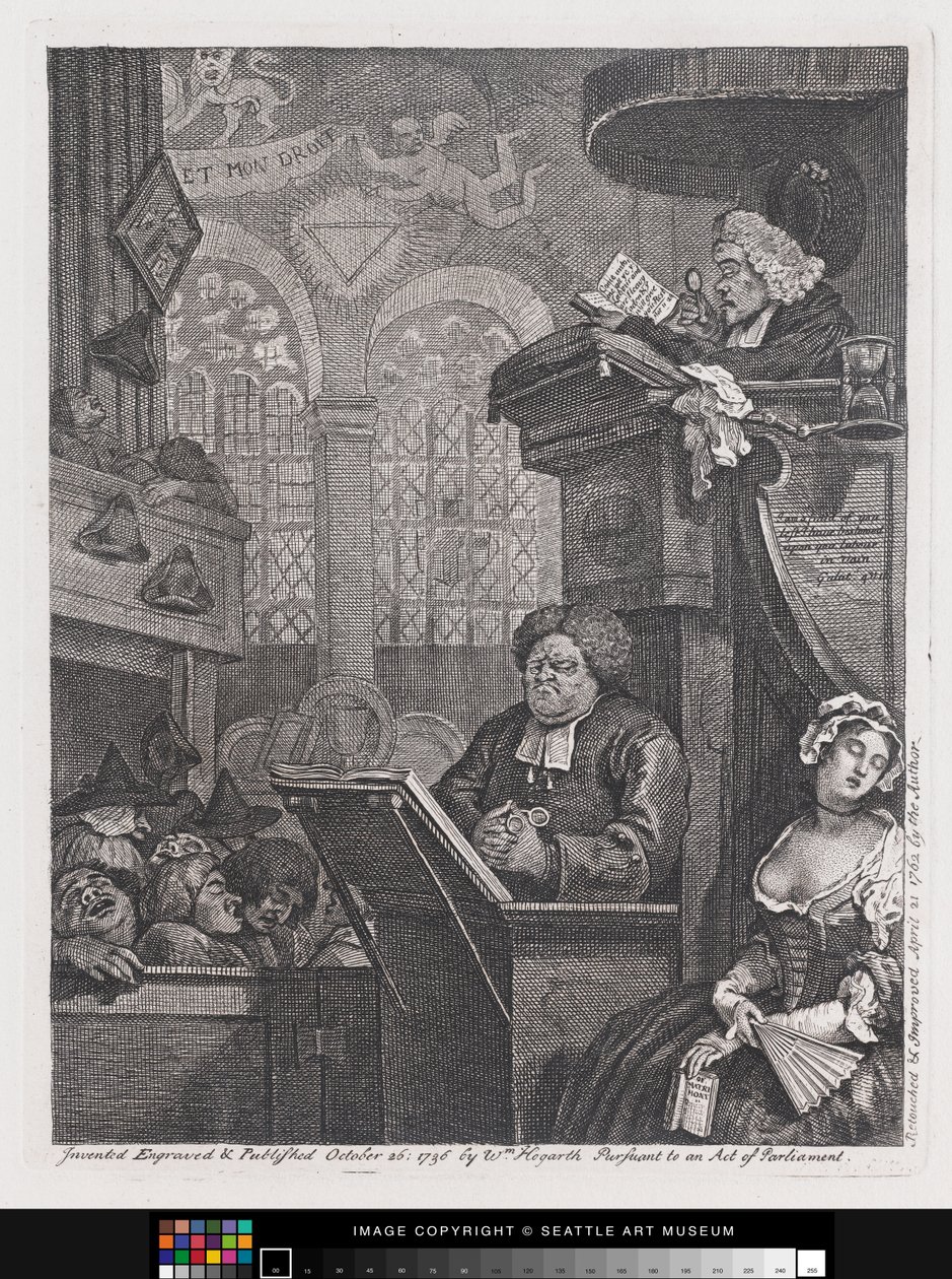 Az alvó gyülekezet alkotó: William Hogarth