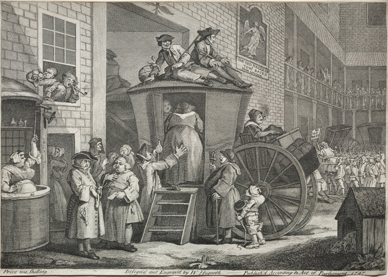 A színpadi edző, 1747. alkotó: William Hogarth