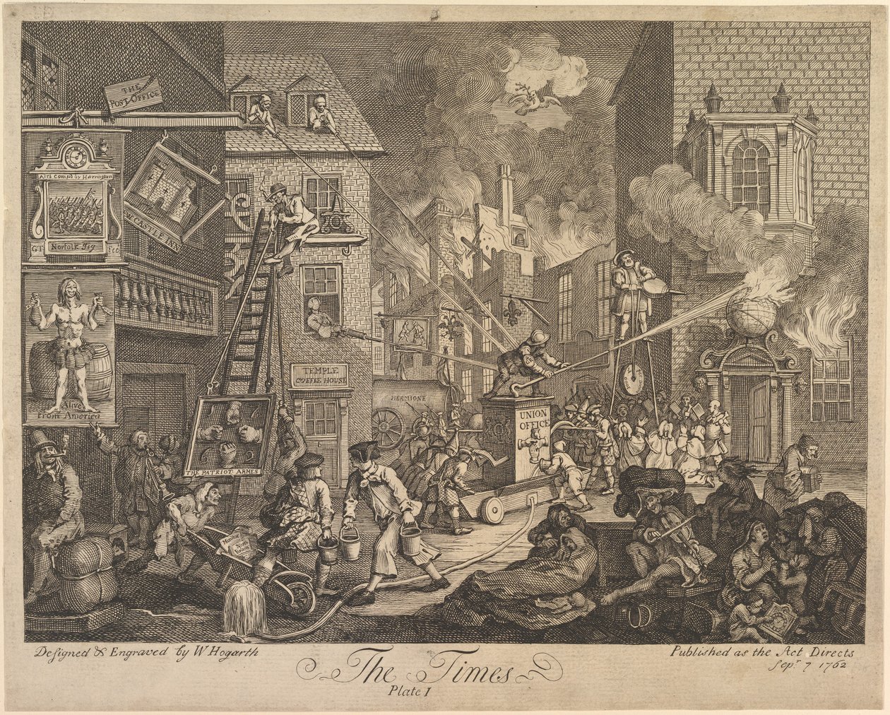 The Times, 1. tábla alkotó: William Hogarth