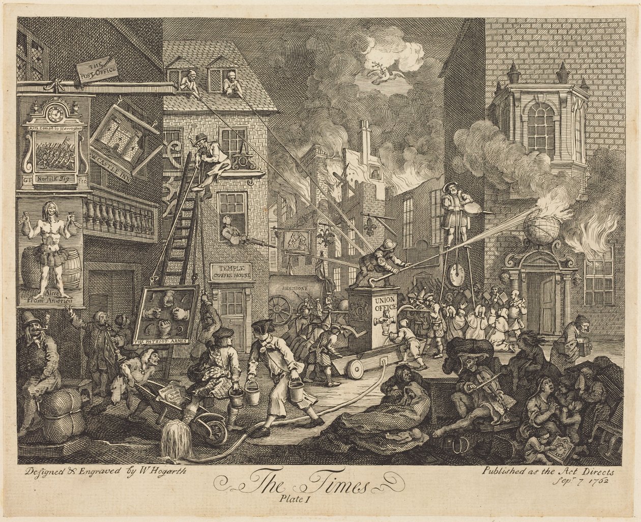 The Times, 1. oldal alkotó: William Hogarth