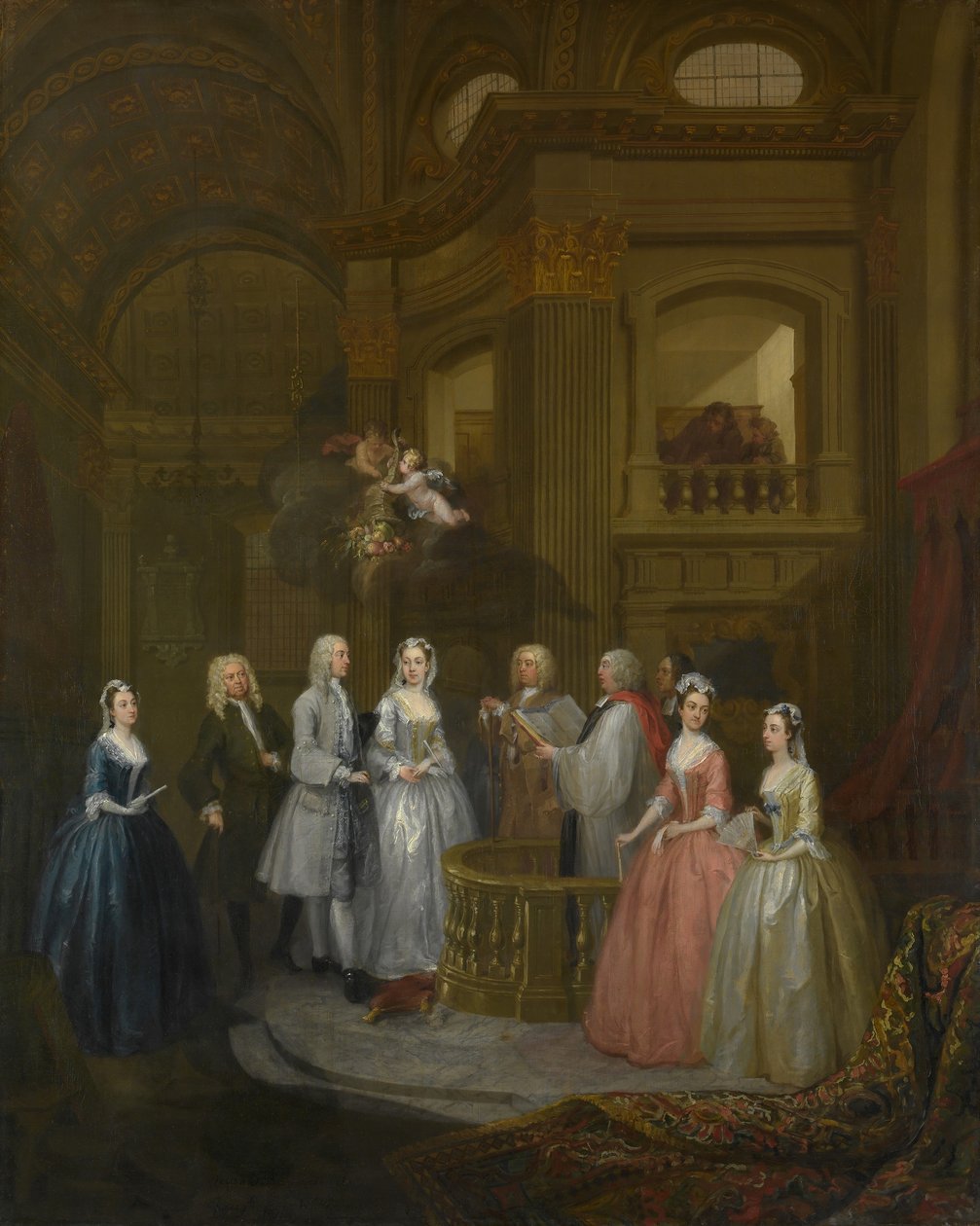 Stephen Beckingham és Mary Cox esküvője, 1729. alkotó: William Hogarth