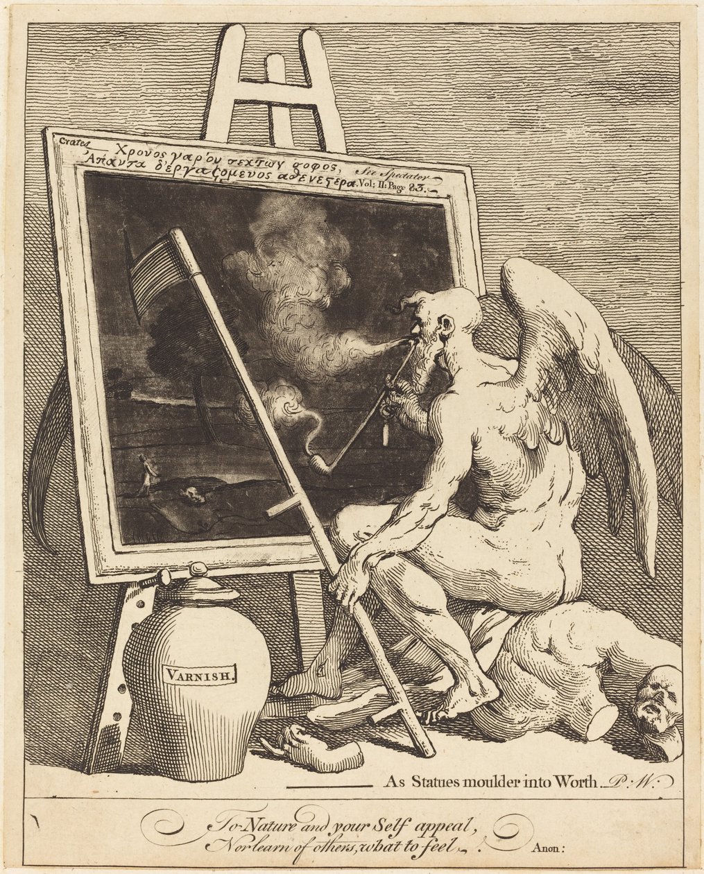 Idő füstölni egy képet alkotó: William Hogarth