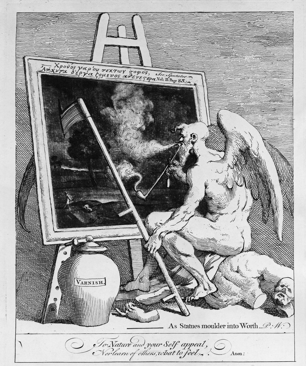 Az idő füstölög egy képet, 1761 alkotó: William Hogarth