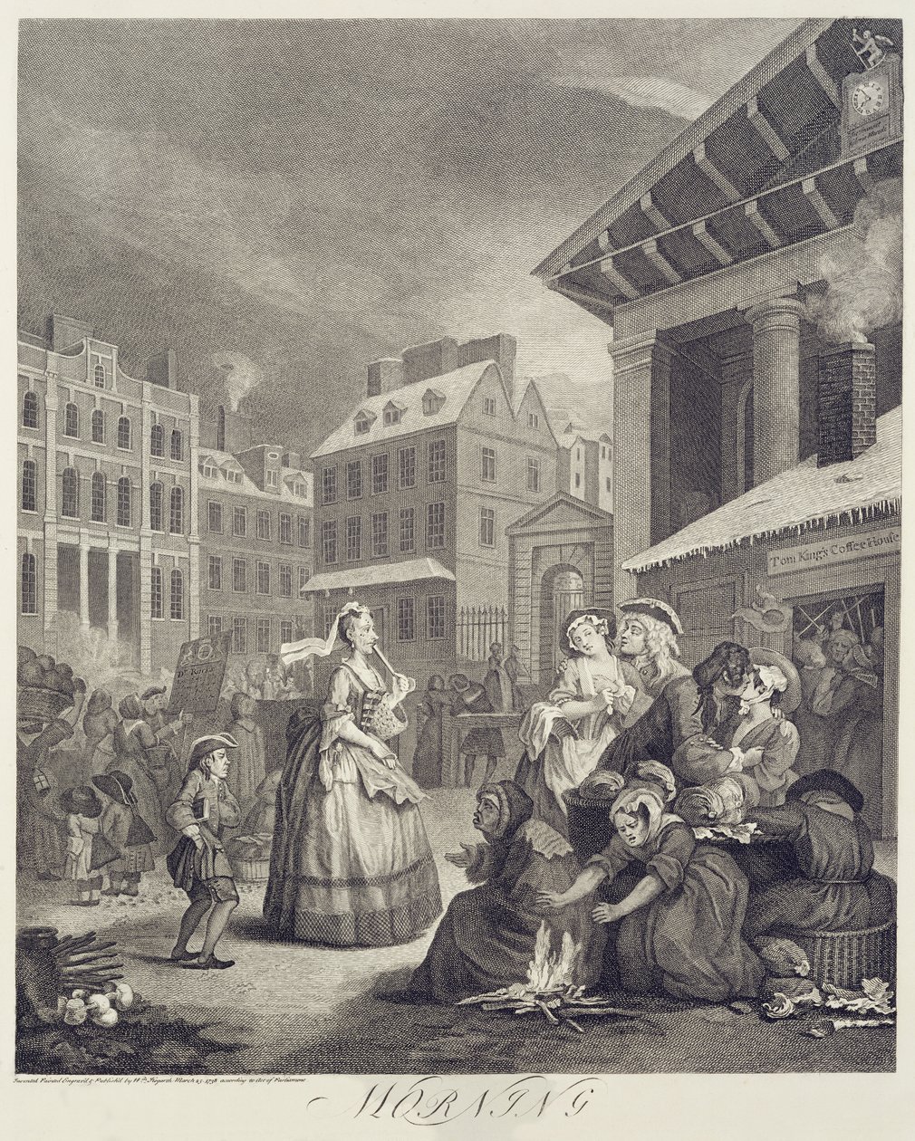 Napszak: reggel (metszet) alkotó: William Hogarth