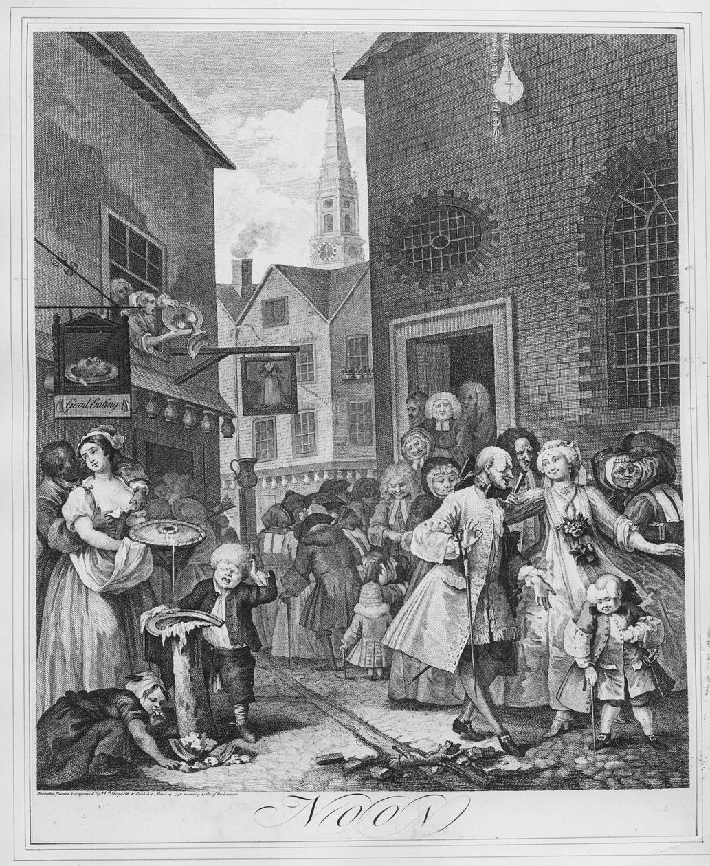 Napszakok, dél, 1738 alkotó: William Hogarth