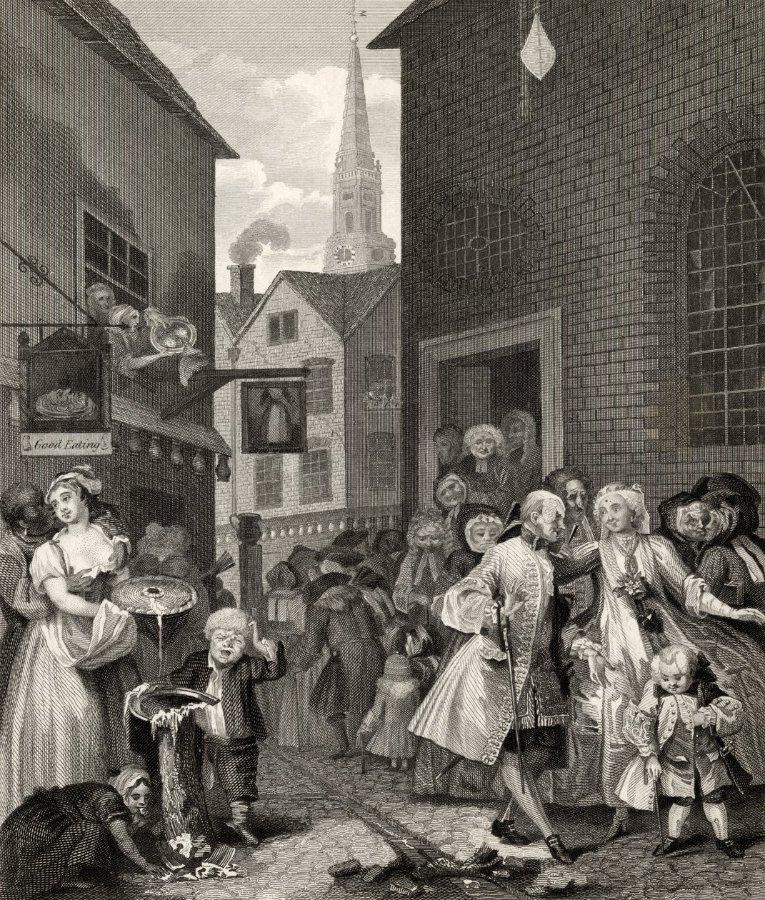 Times of the Day: Noon, a William Hogarth műveiből, 1833-ban alkotó: William Hogarth