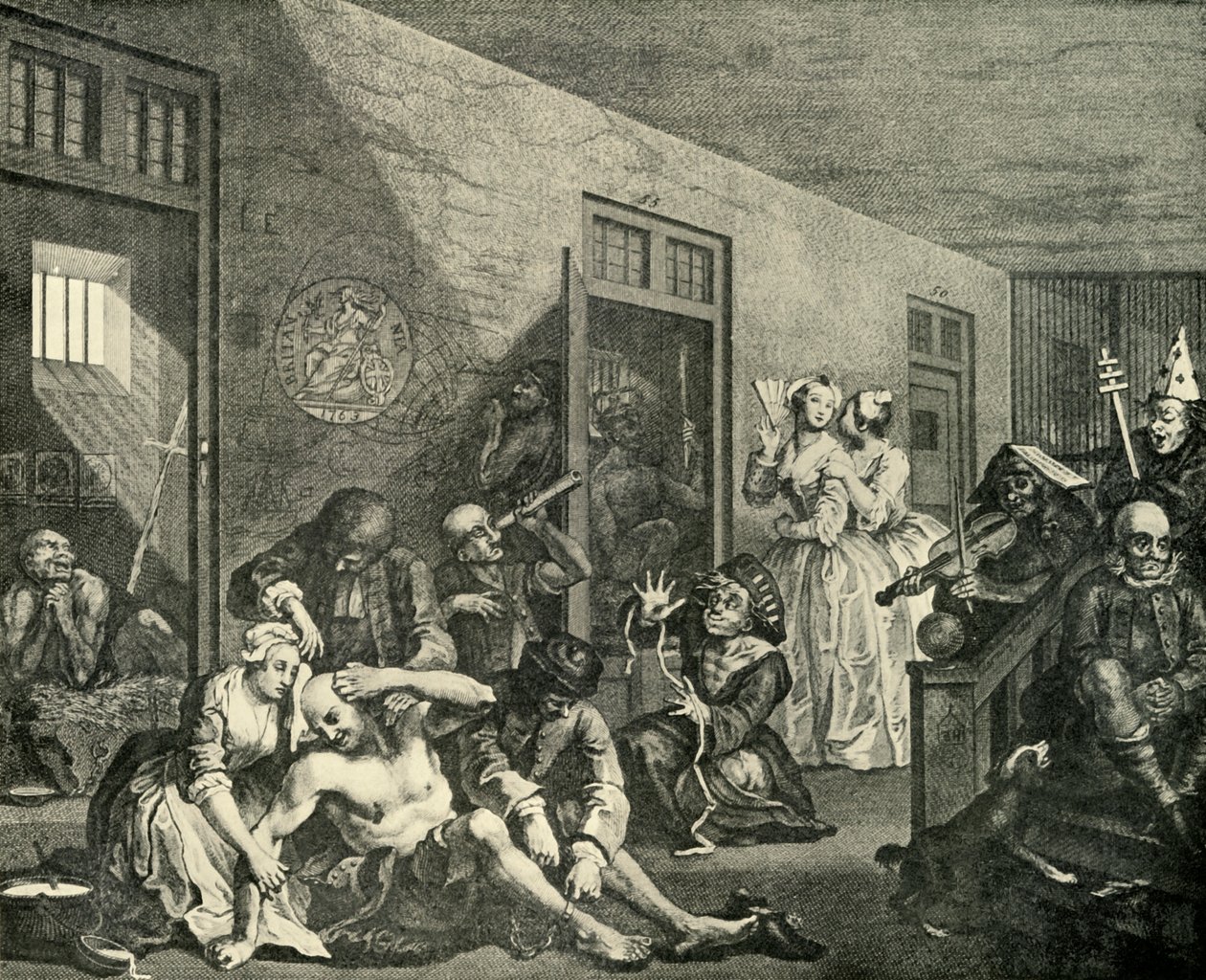 Az őrültek kezelése, 1733, 1925. alkotó: William Hogarth