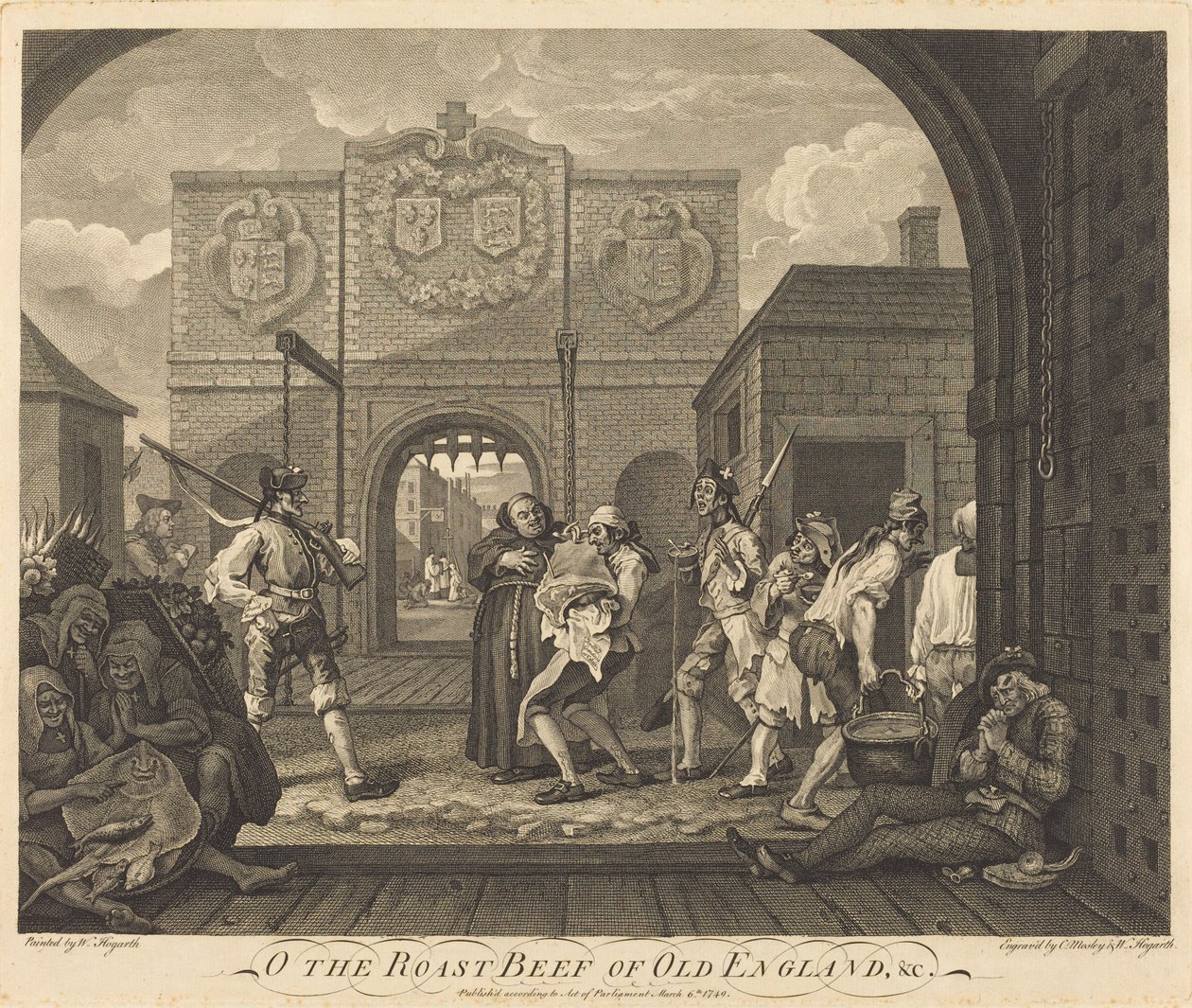 Calais kapuja, avagy az ó-Anglia marhasültje alkotó: William Hogarth and Charles Mosley