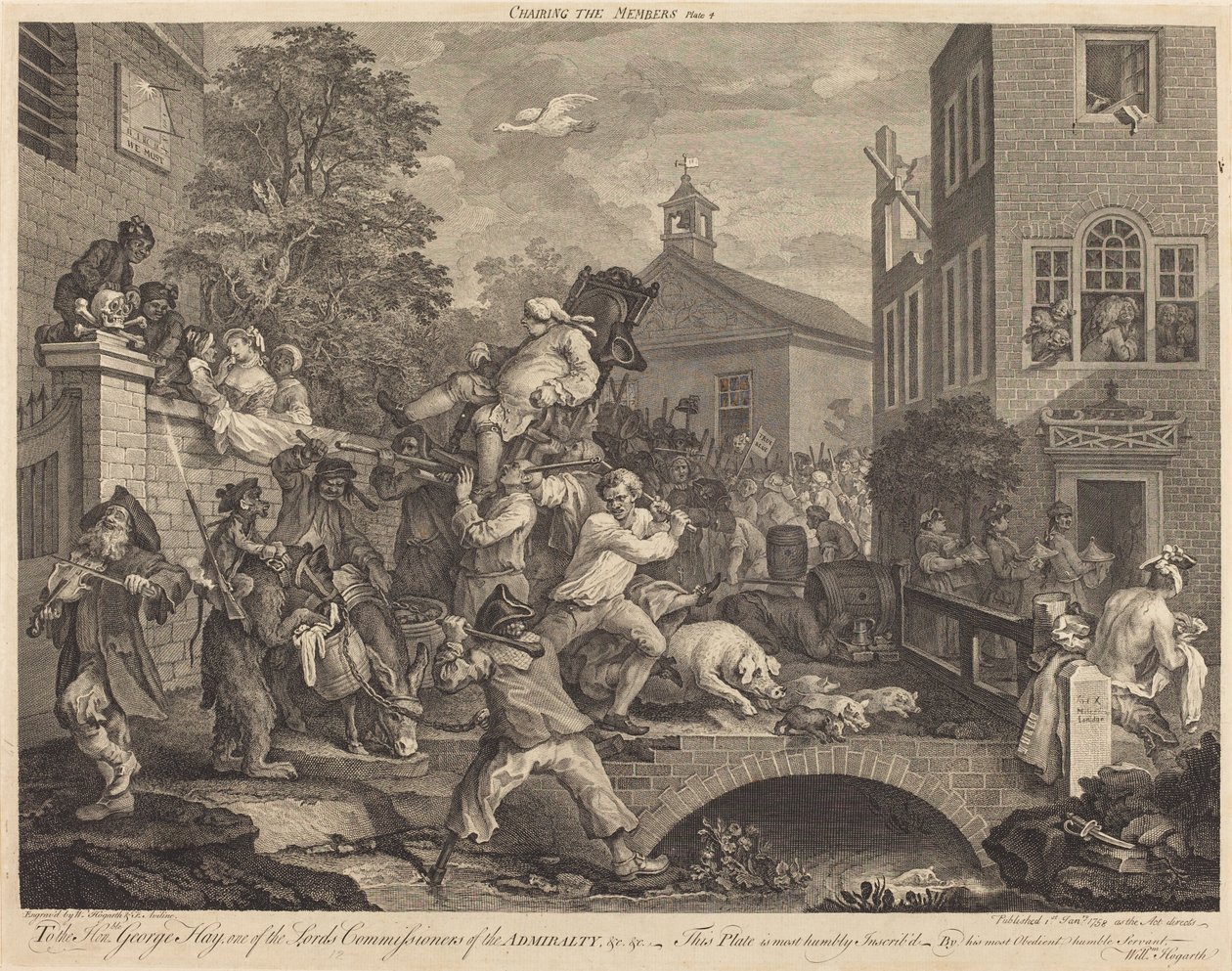 A tagok elnöke alkotó: William Hogarth and Francois Antoine Aveline