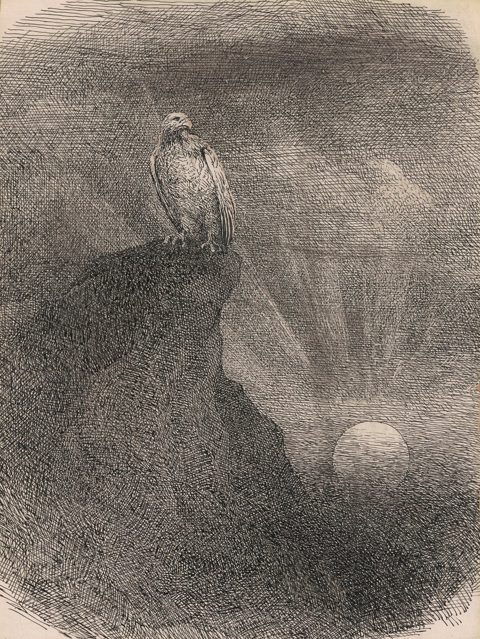 Genius, 1865-95 (toll, tinta és grafit kartonon) alkotó: William Holbrook Beard