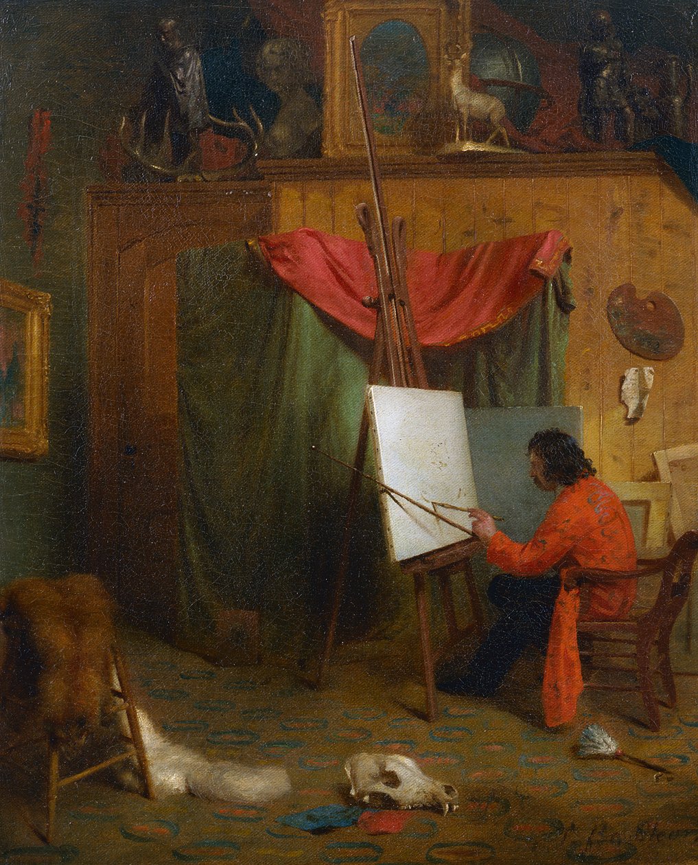 Önarckép a stúdióban alkotó: William Holbrook Beard