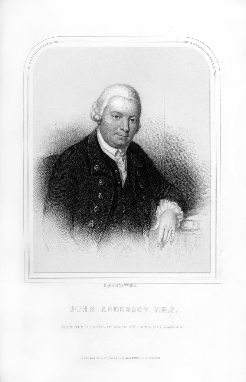 John Anderson, skót természetfilozófia professzor, 1870. alkotó: William Holl
