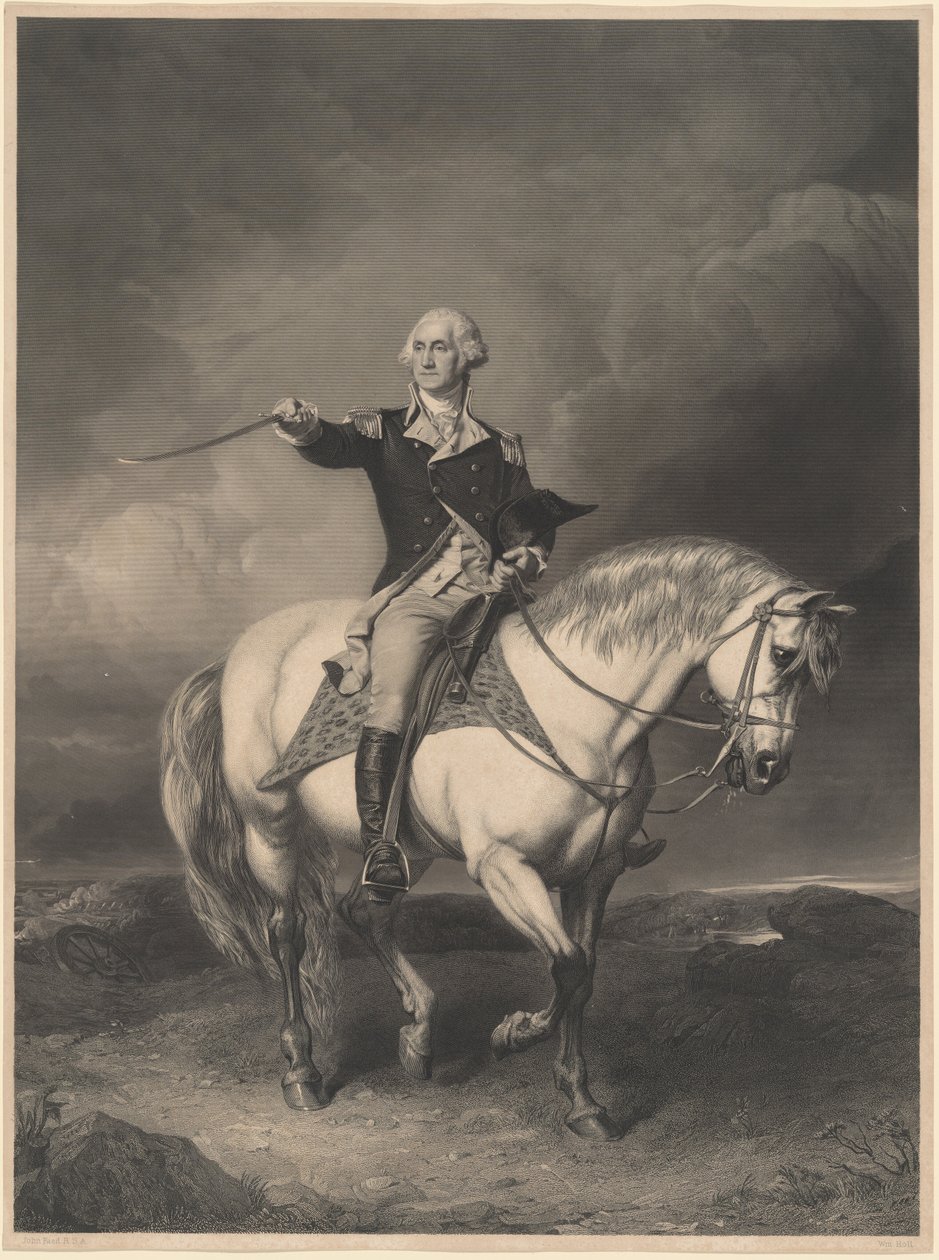 George Washington lóháton alkotó: William Holl II after John Faed