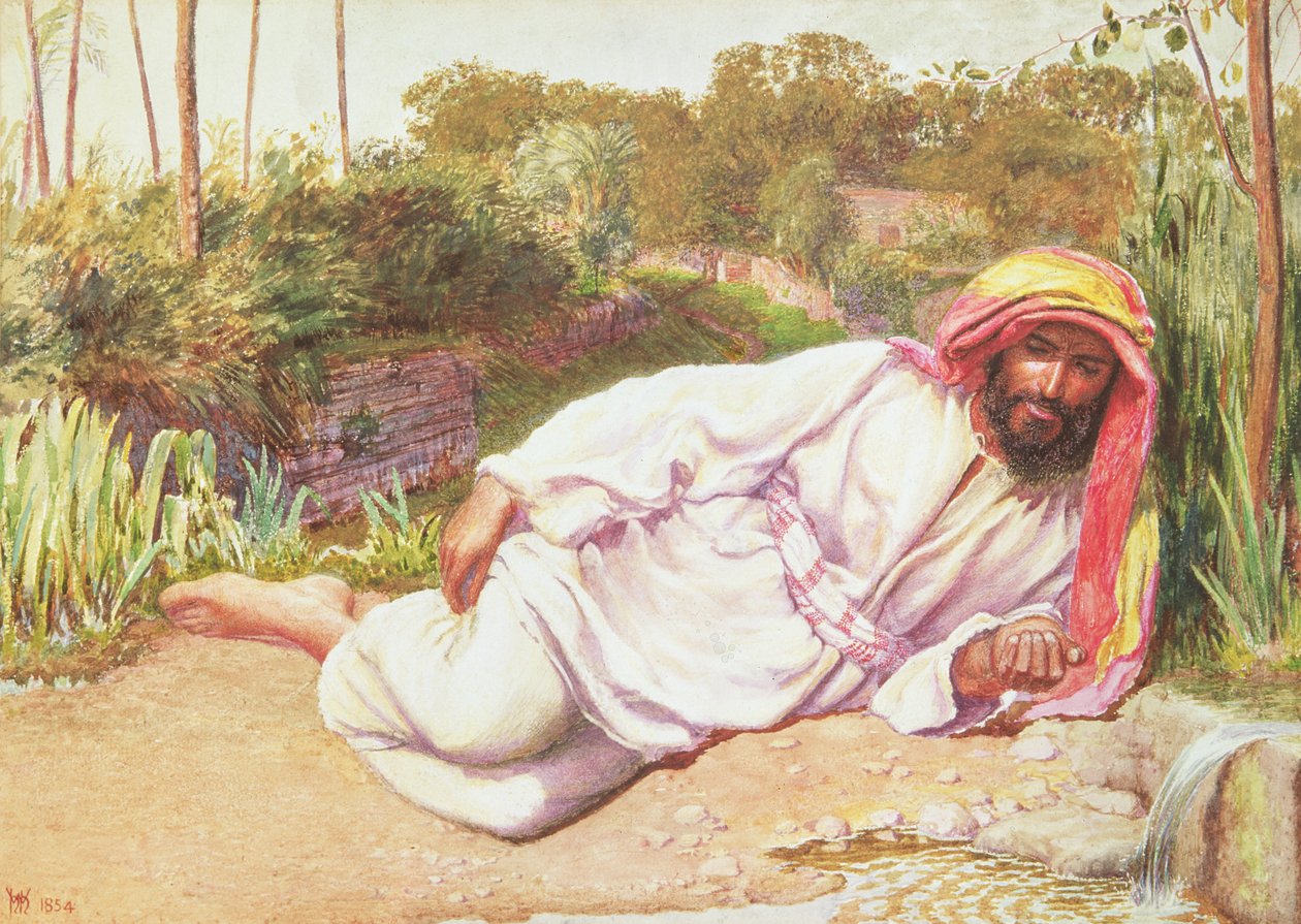 Arab pihenő a patak mellett, 1854 alkotó: William Holman Hunt