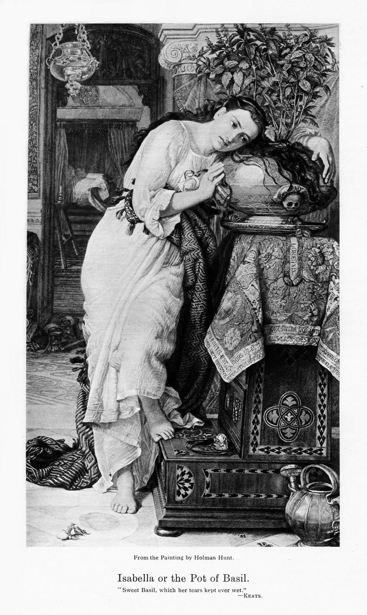 Izabella és a bazsalikom edénye, 1867 alkotó: William Holman Hunt