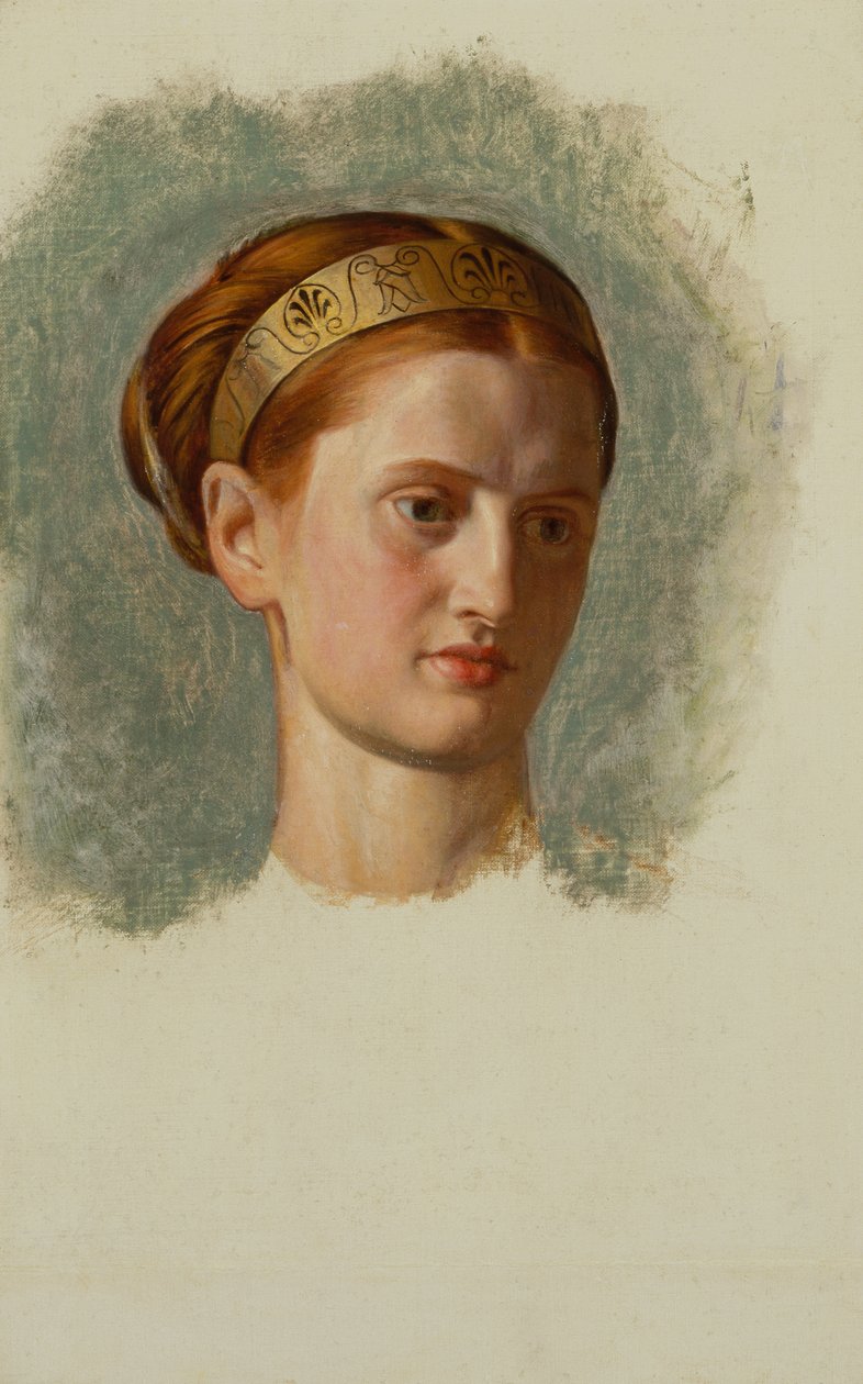 Miss Isabella Waugh portréja, tanulmány (olaj, vászon) alkotó: William Holman Hunt
