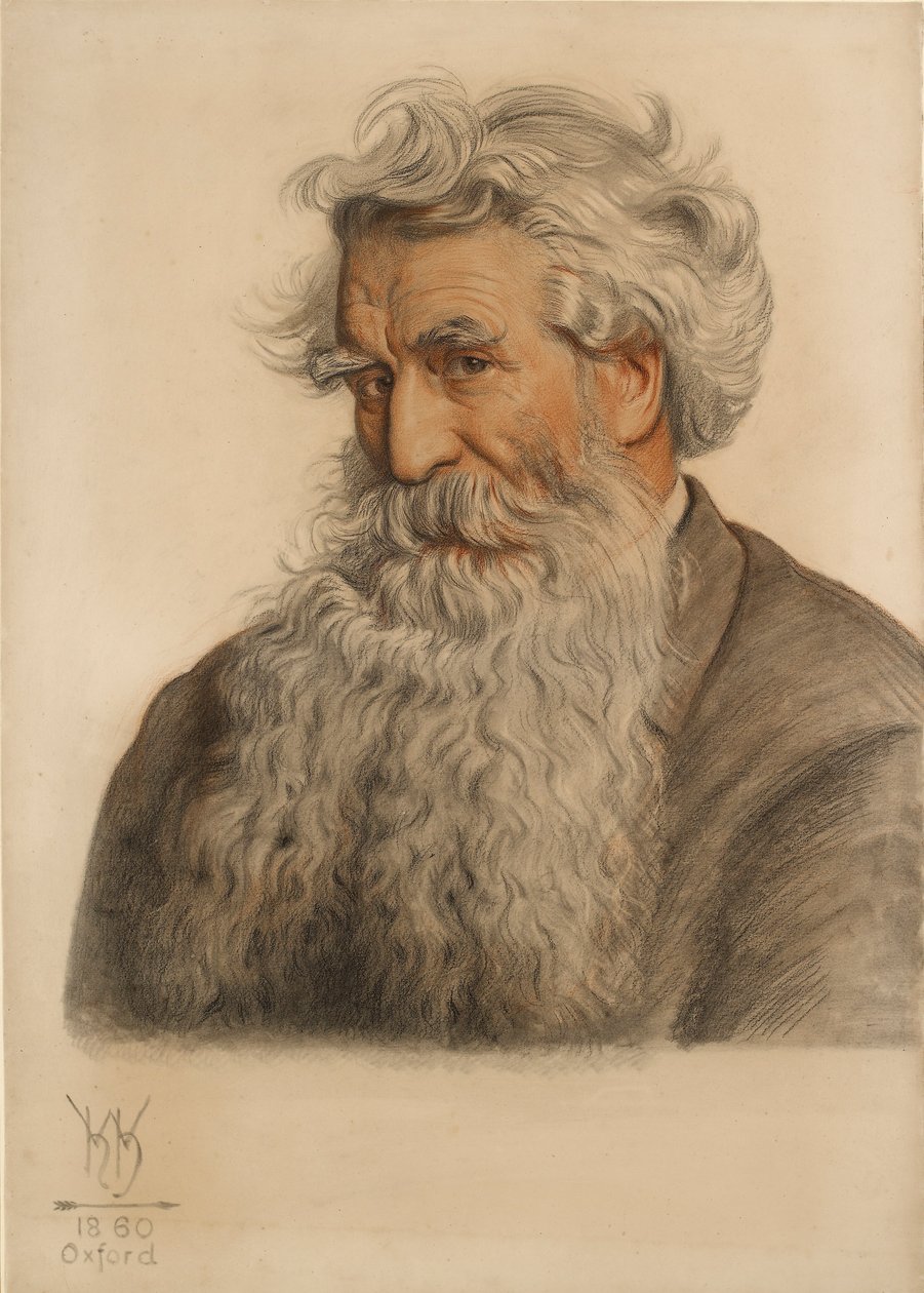 Thomas Combe, az egyetem nyomdászának portréja 1796-1872 alkotó: William Holman Hunt