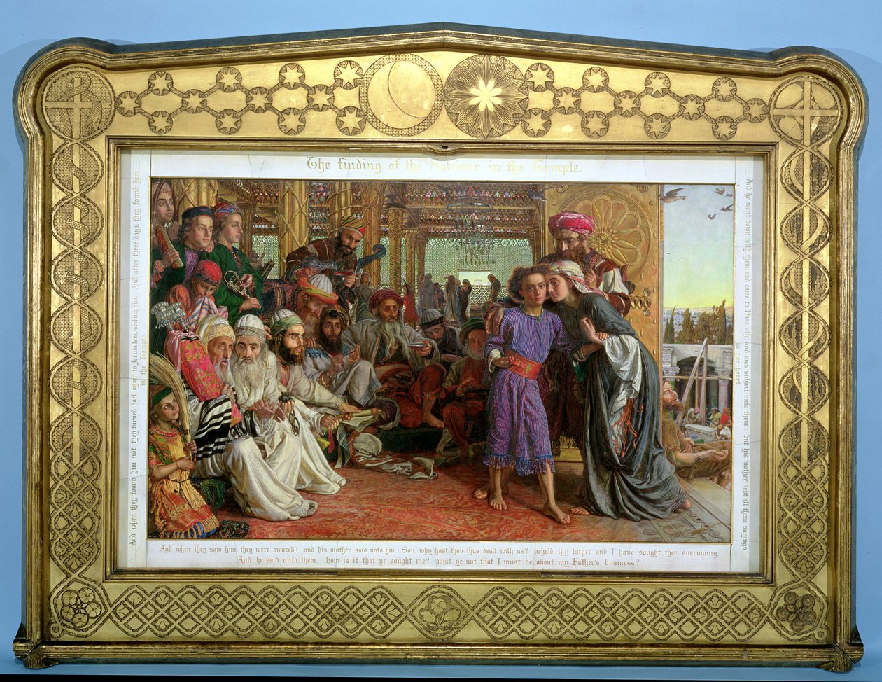A Megváltó megtalálása a templomban, 1855 alkotó: William Holman Hunt