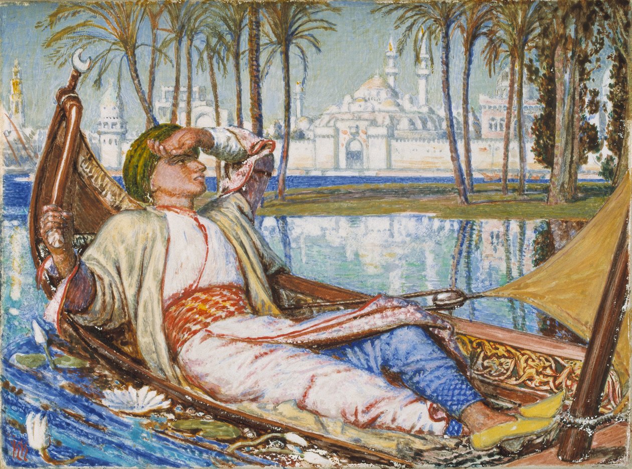 „A jó Haroun Alraschid arany primerje”, 1866, 1891-ben átdolgozva. Művészek: William Holman Hunt, William Holman Hunt. alkotó: William Holman Hunt