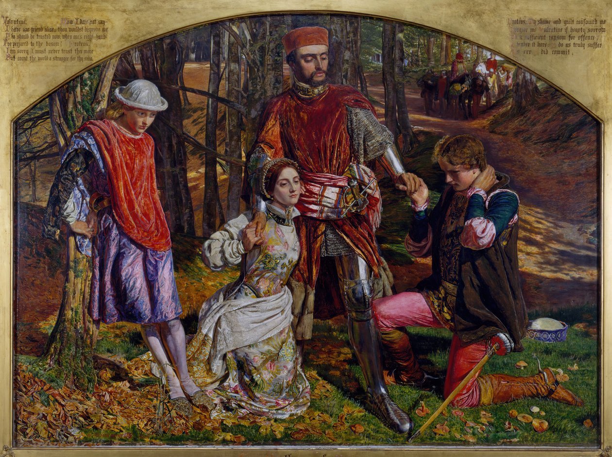 Két veronai úriember, 1850-1851. alkotó: William Holman Hunt